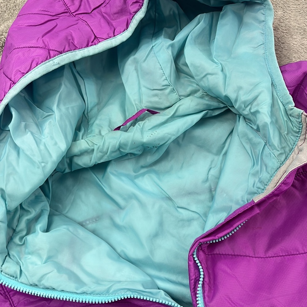 LL Bean 14/16 Purple Blue Lightweight Full Zip Hooded Jacket - Picture 5 of 16